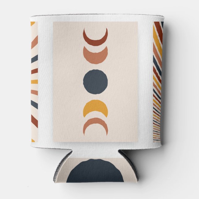 Abstrakt Sun Moon Boho Posters Dosenkühler (Vorderseite)