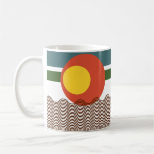 Abstrakt Sundown Kaffeetasse