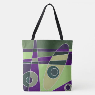 Abstrakt Surfen Grün Lila Tasche