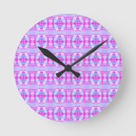 Abstrakt Surfen Heiß rosa Lila Runde Wanduhr