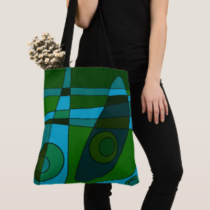 Abstrakt Surfen Türkisgrün Tasche