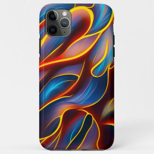 Abstrakt Swirl Blue Red Flames Case-Mate iPhone Hülle