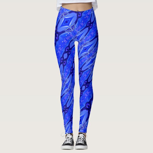 Abstrakt-Tech-Moderne Leggings (Vorderseite)
