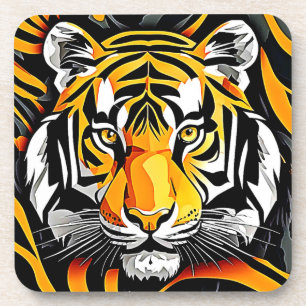 Abstrakt Tiger Art Getränkeuntersetzer