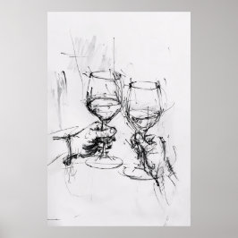Abstrakt Toast Sketch - Poster