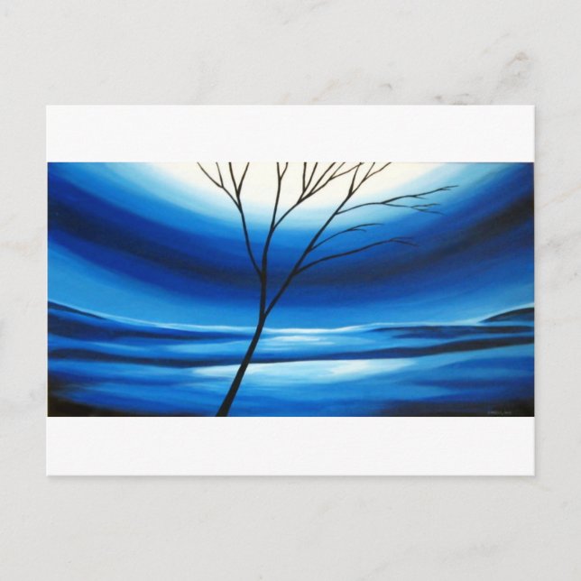 Abstrakt Tree Blue Sky Postkarte (Vorderseite)