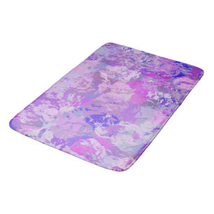 Abstrakt Trendy Camouflage Rosa Lila Blau Badematte