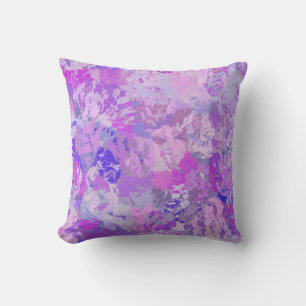 Abstrakt Trendy Camouflage Rosa Lila Blau Kissen