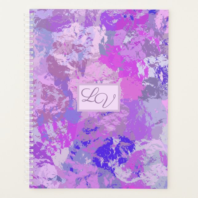 Abstrakt Trendy Camouflage Rosa Lila Blau Planer (Vorderseite)