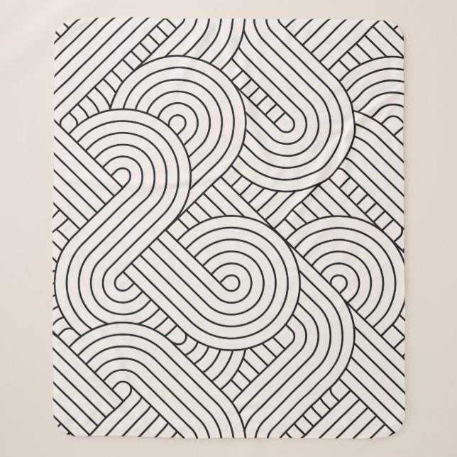 Abstrakt trendy: Farbige Kreise Nahtlos Sherpadecke (Vorderseite)
