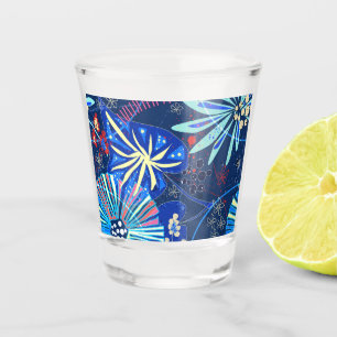 Abstrakt tropisch schnapsglas