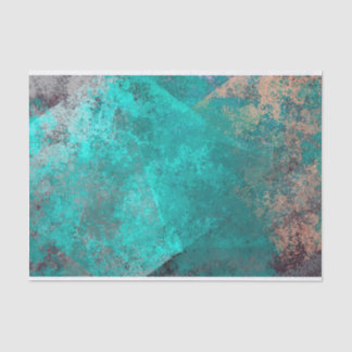 abstrakt türkisfarbener aquamariner Grunge-Hinterg Seidenpapier