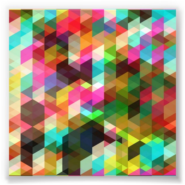 Abstrakt-Vector-Art-FARBIL TRIANGLES SQU Fotodruck (Vorne)