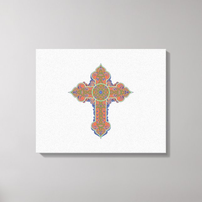 Abstrakt Vector Christlich Cross Religious Leinwanddruck (Vorderseite)