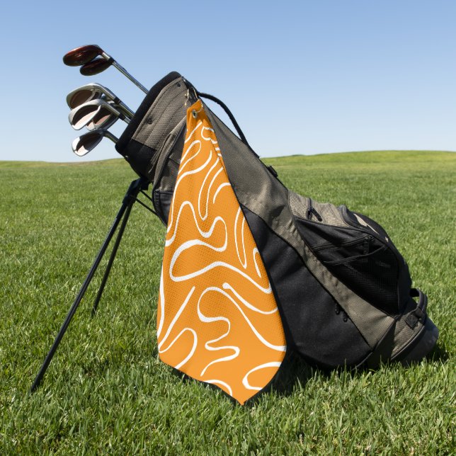 Abstrakt Vibes Pattern Golfhandtuch (Gras)