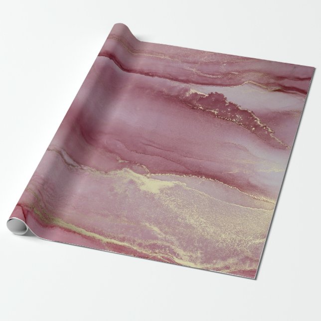 Abstrakt Viva Magenta Geschenkpapier (Ungerollt)
