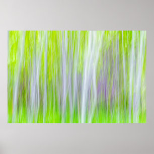 Abstrakt von Aspen Trees Yakima River Trail, WA Poster