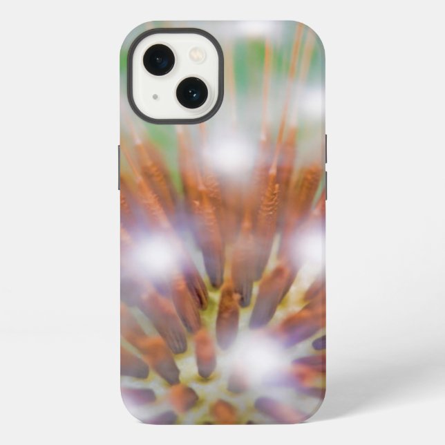 Abstrakt von Löwenzahnsamenkopf iPhone Hülle (Rückseite)