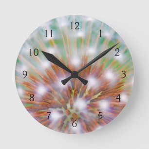 Abstrakt von Löwenzahnsamenkopf Runde Wanduhr
