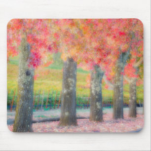 Abstrakt von Napa-Valley-Bäumen Mousepad