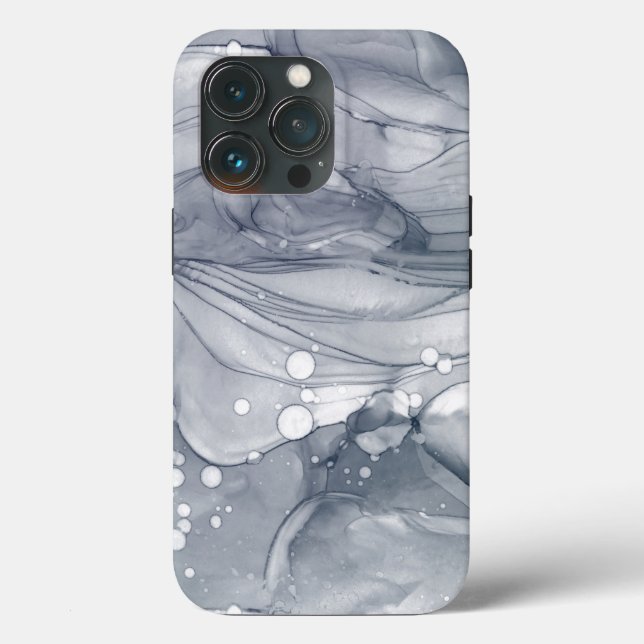 Abstrakt Watery Gray Case-Mate iPhone Hülle (Rückseite)