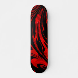 Abstrakt Wave Red Black Skateboard