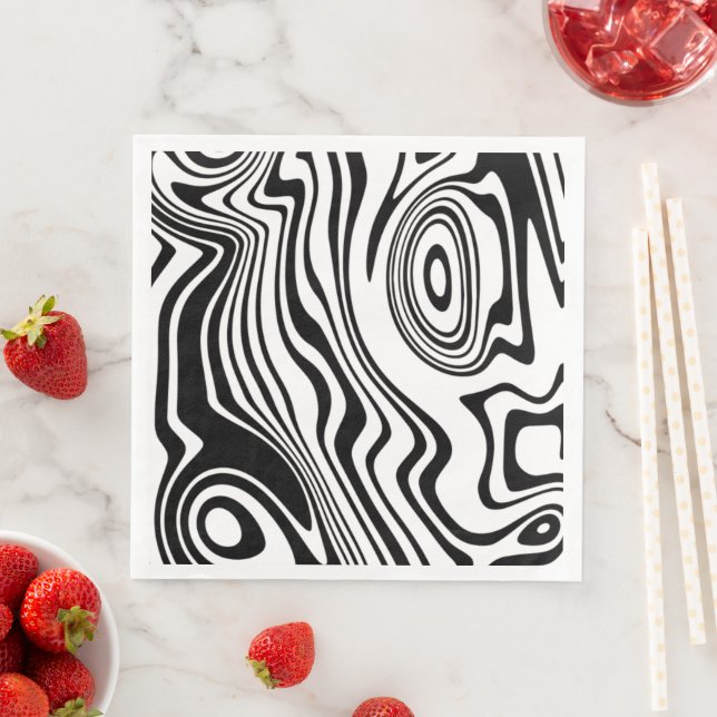 Abstrakt Waves Muster Napkins - Farben auswählen Serviette (Beispiel)