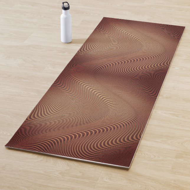 Abstrakt Waves Yoga Mat Brown Yogamatte (Beispiel)