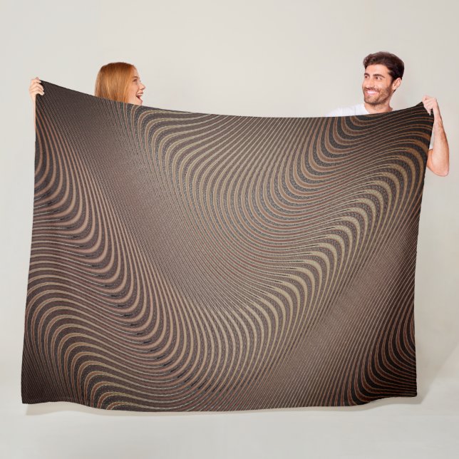 Abstrakt Wavy Fleece Blanket (Beispiel)