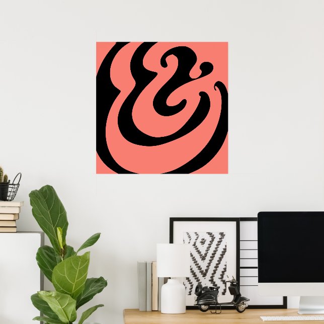 Abstrakt Wavy Modern Bold Poster (Heimbüro)