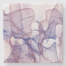 Abstrakt-weiß-blau und lila Aquarell