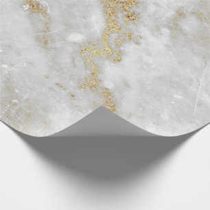 Abstrakt-White-Gold-Grau Carrara-Marmorstein VIP Geschenkpapier