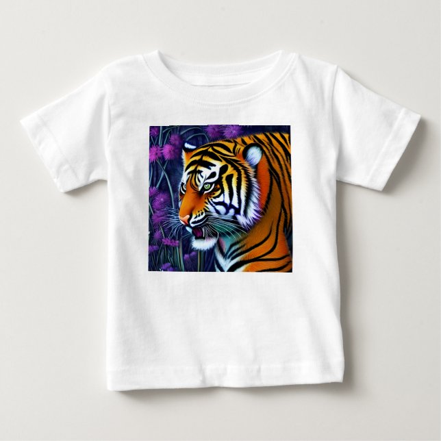 Abstrakt Wild Majestic Predator Tiger Baby T-shirt (Vorderseite)