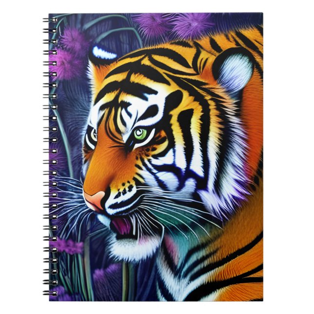 Abstrakt Wild Majestic Predator Tiger Notizblock (Vorderseite)