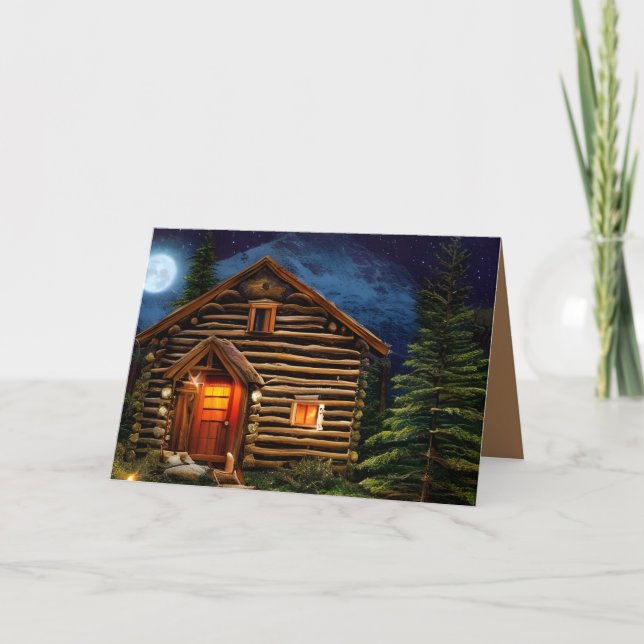Abstrakt Wilderness Kleine Hütte Dankeskarte (Vorderseite)