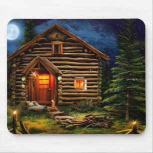 Abstrakt Wilderness Kleine Hütte Mousepad