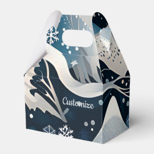 Abstrakt Winter Wonderland Gable Geschenkschachtel