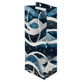 Abstrakt Winter Wonderland Geschenktüte Für Weinflaschen