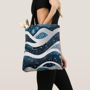 Abstrakt Winter Wonderland Tasche
