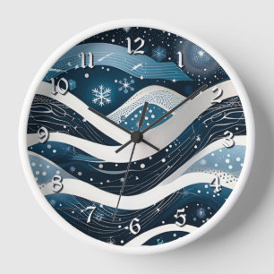 Abstrakt Winter Wonderland Uhr