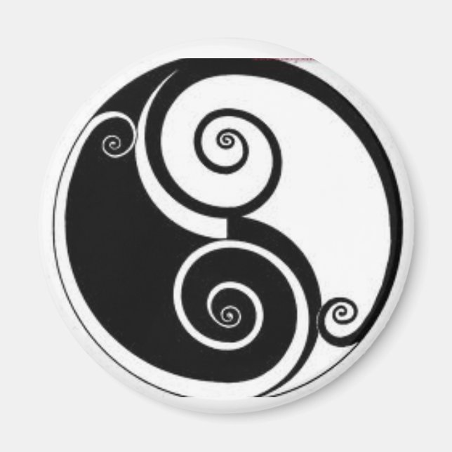 Abstrakt Yen Yang Locker, Kühlschrank oder Aktensc Magnet (Vorne)