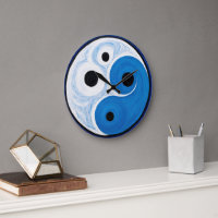 Abstrakt Yin Yang: Modernist Blue & White