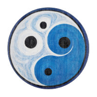 Abstrakt Yin Yang: Modernist Blue & White