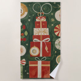 Abstrakt Yuletide Tapestry Strandtuch