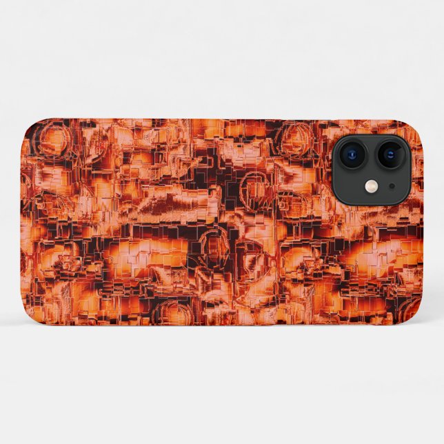 Abstrakt zeichnend Mosaik in Korallentönen Case-Mate iPhone Hülle (Rückseite (Horizontal))