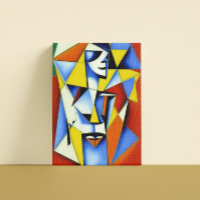 Abstrakt Zen Cubist Canvas Print
