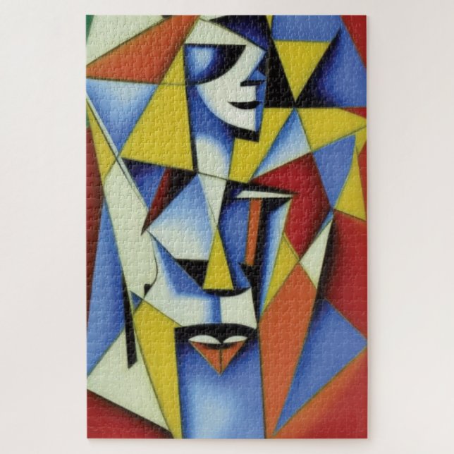 Abstrakt Zen Cubist Jigsaw Puzzle (Vertikal)