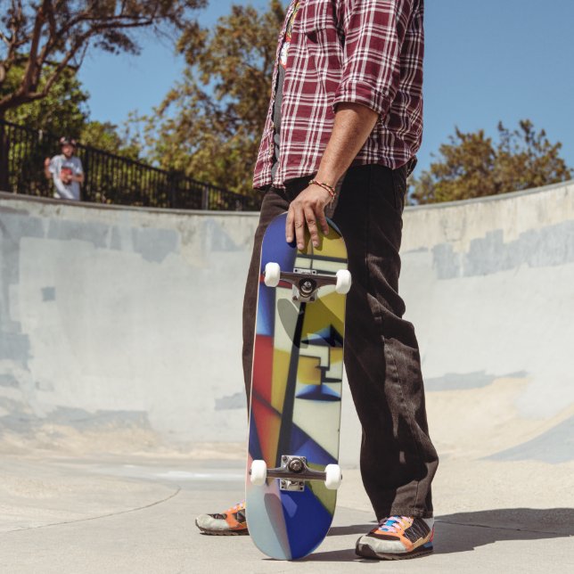 Abstrakt Zen-Kubist-Skateboard Skateboard (Außenbereich 2)