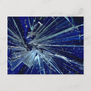 Abstrakt zerbrochenes Glas Postkarte