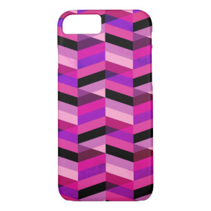 Abstrakt Zickzack/Herringbone   Purpur und Violett Case-Mate iPhone Hülle